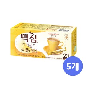 맥심 모카골드 심플라떼, 10.5g, 20개입, 5개