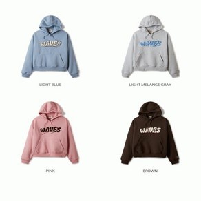 후아유 여성 부클 패치 후드티 Wave Boucle Patch Hoodie Bushed WHMHE4T21F