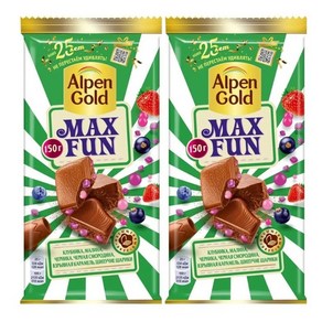 알펜골드맥스펀 초콜릿세트150g*2개(그린) ALPEN GOLD MAX FUN CHOCOLATE SET 150g*2ea, 2개, 150g