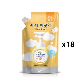 아이깨끗해 핸드워시 파우더향 리필, 200ml, 18개