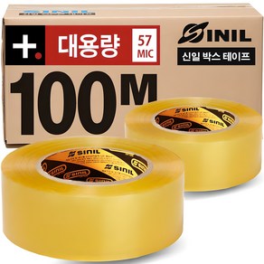 SINILBOND 박스테이프 투명 100M 20롤 1세트