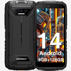 DOOGEE S41 Plus 러기지 스마트폰 공기계 잠금해제, 1, 검은색