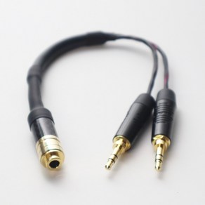 카나레 수제작 4.4mm 암 to 3.5mm aux Y 케이블 4.4 to 3.5 헤드폰 앰프 DAC (길이 선택), 20cm