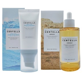 스킨천사 마다가스카르 센텔라 수딩 케어 세트 – 히알루-시카 워터핏 선 세럼 50ml + 센텔라 앰플 100ml, 1개