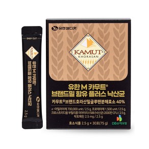 유한M 카무트효소 낙산균 프로바이오틱스 효능 소화 효소 변비 과민성 대장, 1박스, 75g