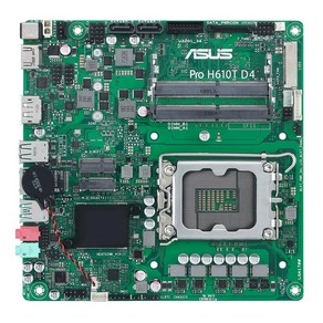 ASUS Po H610T D4-CSM (120W 파워 어댑터 포함) 무상 보증 3년 정품 벌크 Thin Mini-ITX 메인보드