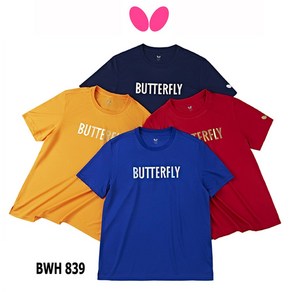 buttefly 버터플라이 탁구복 BWH839 라운드 반팔 티셔츠 남녀공용 유니폼 강습