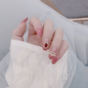 떨샵 붙이는 네일팁 키치 유니크 인조손톱, 2개, NAIL-N371