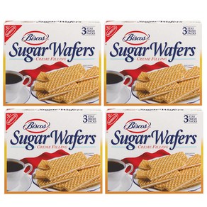 Nabisco Biscos Sugar Wafers 나비스코 비스코스 슈가 웨이퍼 웨하스 크림 240g 4팩