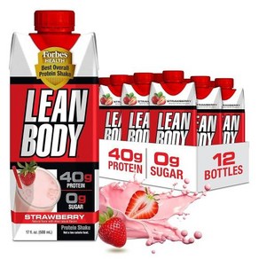 Labada Lean Body 트리플 테이스터 팩 휴대용 유청 블렌드 단백질 쉐이크 무설탕 글루텐 프리 22가지 비타민 및 미네랄 풍부 220ml8.45액량 온스 3팩, 220ml, 없음, 9) 딸기 - 17 Fl Oz Pack of 12, 12개