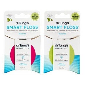 Dr.Tungs Smart Floss 천연 치실 PTFE PFAS 프리 젠틀 온 잇몸 확장 스트레치 BPA 카다멈 맛 1팩