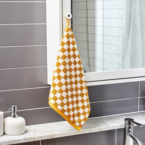 [모던하우스 광주역점] 체커보드 핸드타월 34X34cm MUSTARD BG0122025, 1개
