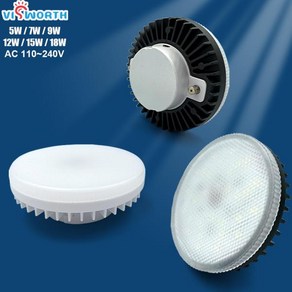 Gx53 LED 전구 조명 언더 캐비닛 조명 5W 7W 9W 12W 15W 18W 옷장 조명 AC 85-265V Led 스포트라이트 차가, 02 웜 화이트, 04 12w, 1개