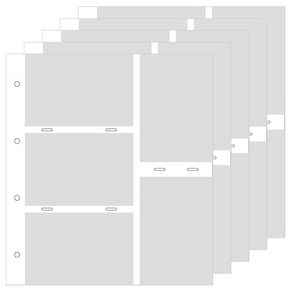 앨범샵 대형 바인더 앨범용 추가 내지, 포켓백지 6매