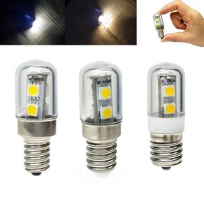 냉장고 레인지 후드 재봉틀 냉장고용 LED 옥수수 전구 미니 E14 E12 E17 AC 110V 220V 5050 SMD 1W 램프, [02]Wam White 3000K, [03]E14 220V, 1개