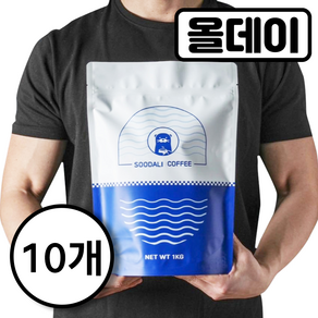 수달리커피 올데이 블렌드 원두 커피, 10개, 1kg, 홀빈(분쇄안함)