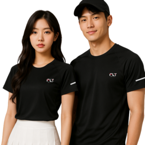 플라이 스타일 120D반팔 28수 스포츠 남여공용 기능성 드라이 라운드 티셔츠 운동복01-JUN