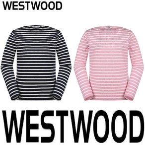 5층 웨스트우드 WESTWOOD 우먼 보트넥 스트라이프 라운드티 (여자 봄 가을 티셔츠) O1/402