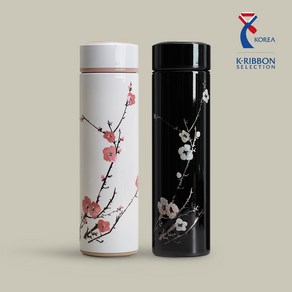 장이 스텐 진공 자개 텀블러 매화 450ml, 일반포장(무료), black, 1개