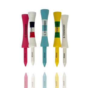 지스탠다드 높이조절 골프티 골프티꽂이 골프공 롱티 드라이버티 나무티 (55P), NEW옐로우그린, 55개