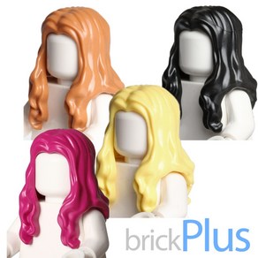 레고 헤어 스칼렛 위치 / 긴 굵은 웨이브 Minifig Hair Long Wavy with Center Part 95225