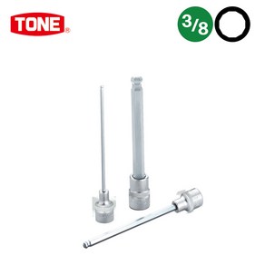 토네 3/8 롱 육각비트 소켓 100mm TONE 3H-04L 3H-05L 3H-06L, 1개