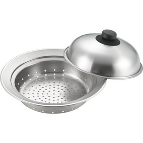 일본 요시카와 YJ3625 냄비용 스테인레스 찜기 뚜껑 포함, 20~22cm 스텐 뚜껑 포함, 1개