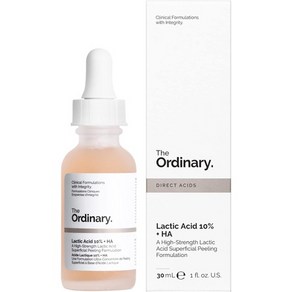 일본직발송 6. 디오디너리(THE ORDINARY) LACTIC ACID 10% + HYALURONIC ACID 2% EXFOLIATING SERUM 30 ML, 1개