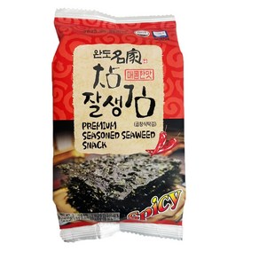 완도명가 매콤한 매운 조미 도시락김 30봉/오돌오돌한 식감 곱창김 재래김 구이김 식탁김 맛과 향이 일품, 45g, 30개