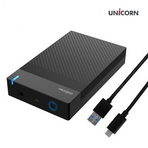 유니콘 USB3.1 C to A 유무선 외장하드케이스 3.5인치 원터치 슬라이드 조립 HDD-500V, 상세페이지 참조, 1개