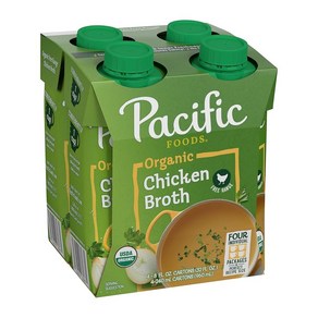 Pacific Foods 유기농 프리 레인지 닭고기 육수 226.8g8온스 상자 4팩 203725