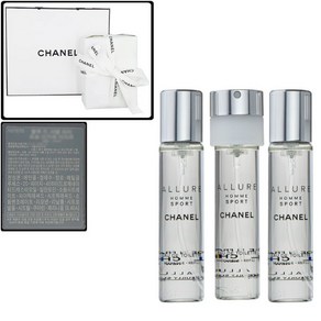 [선물포장+쇼핑백] 샤넬 알뤼르 옴므 스포츠 트위스트 앤 스프레이 (리필 20ml 3개), 3개