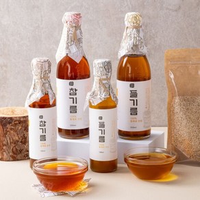 [농부미학] 저온압착 참기름 350ml + 참기름 350ml 통깨 100%, 2개