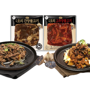 올반 바짝 오리 불고기 고추장불고기 3팩+간장불고기 3팩, 200g, 6개