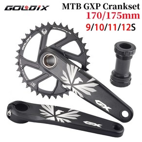 GOLDIX GX 크랭크셋 GXP 오프셋 30T 32T 34T 36T 38T 체인링 자전거 크랭크 170mm 175mm 시마노스램 9 10 11 12 단 mtb