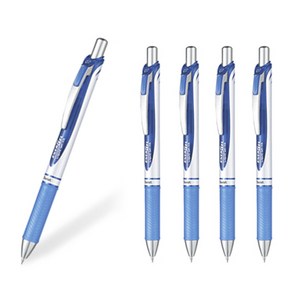 Pentel 에너겔 노크식 메탈팁 볼펜 BL77 0.7mm 블루 5개/레드 5개 세트, BL77-C 0.7mm 블루 5개 세트