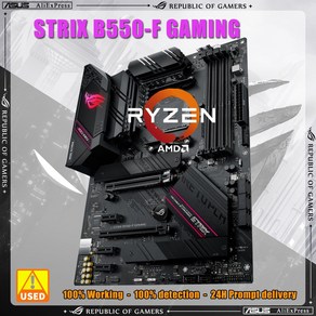 ASUS ROG STRIX B550-F 게이밍 메인보드 AMD B550 AM4 지원 Ryzen5000 4000 3000 시리즈 4 x DDR4 PCI-E 4.0