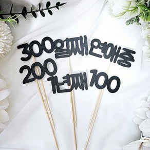 연인 커플 기념일토퍼세트 기념일숫자모음 100일 200일 300일 1년째 풀세트, 1개