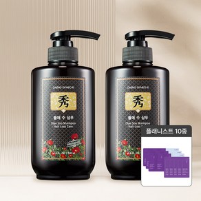 [댕기머리]중건성 모발용 들애수 샴푸 500ml 2개+비건파우치10종, 2개