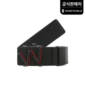 [와이드앵글 공식] 골프 남성 CO 더블유 볼드 자동 벨트 WMU23Y01Z1, Black, FREE, 1개