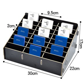 모텔 카드키 보관함 호텔 객실키 카드꽂이 쿠폰 수납 48그리드, 24칸 블랙