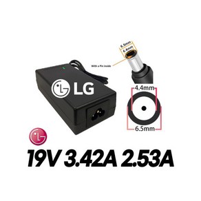 LG 32MB25HM 32MB25HM-B 32MB25HM-P용19V 3.42A어댑터, 1개