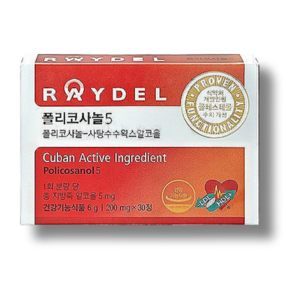 [식약처인정] 레이델 폴리코사놀5 200mg x 30정 쿠바 폴리코사놀 콜레스테롤 수치 개선 부모님 중년 남성 갱년기 여성 선물 포리코사놀 프리코사놀 사탕수수 영양제 홈쇼핑, 1정, 30개