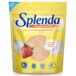 SPLENDA Low Caloie Sweetene fo Baking Resealable Bag SPLENDA 베이킹용 저칼로리 감미료 재밀봉 가능 백 설탕 혼합물 32온, 907g, 1개