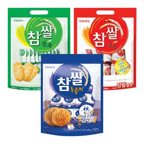 참쌀 3종세트 선과 설병 누룽지 대용량 쌀과자 각 1개씩 총3개 간식 학교 만들기 학원 어린이집 생일파티, 216g, 1개