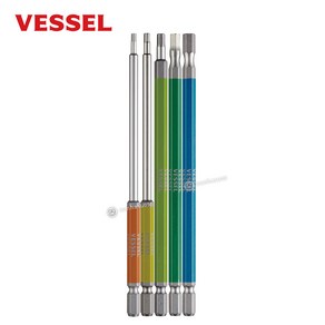 VESSEL 베셀 헥스세트 (롱타입) GS5P-32 (150mm) 5PCS 1판 육각비트 헥스비트, 5개