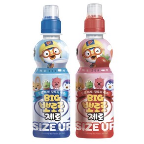 뽀로로 제로 음료 대용량 BIG 밀크맛+딸기맛, 360ml, 2개