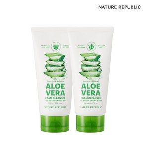 [네이처리퍼블릭] 1+1 수딩 앤 모이스처 알로에베라 폼클렌징, 단일옵션 PK3408, 2개, 150ml