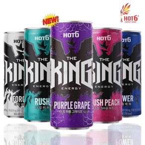 [한번에먹자] 핫식스 더킹 355ml 5종 혼합 (포스 4 + 퍼플그레이프 2 + 러쉬 2 + 파워 2 + 크러쉬피치 2) / 총 12개, 12캔