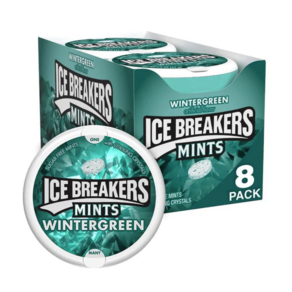 [Ice Beakes] 아이스브레이커 슈가프리 쿨민트맛 1.5oz x 8개입 무설탕 입냄새 제거 캔디 / 미국직구 프레시 브레스 민트, 8세트, 36g